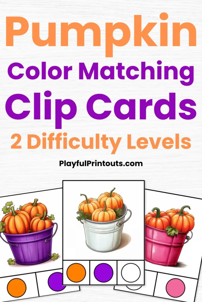 collage of the color matching clip cards. 