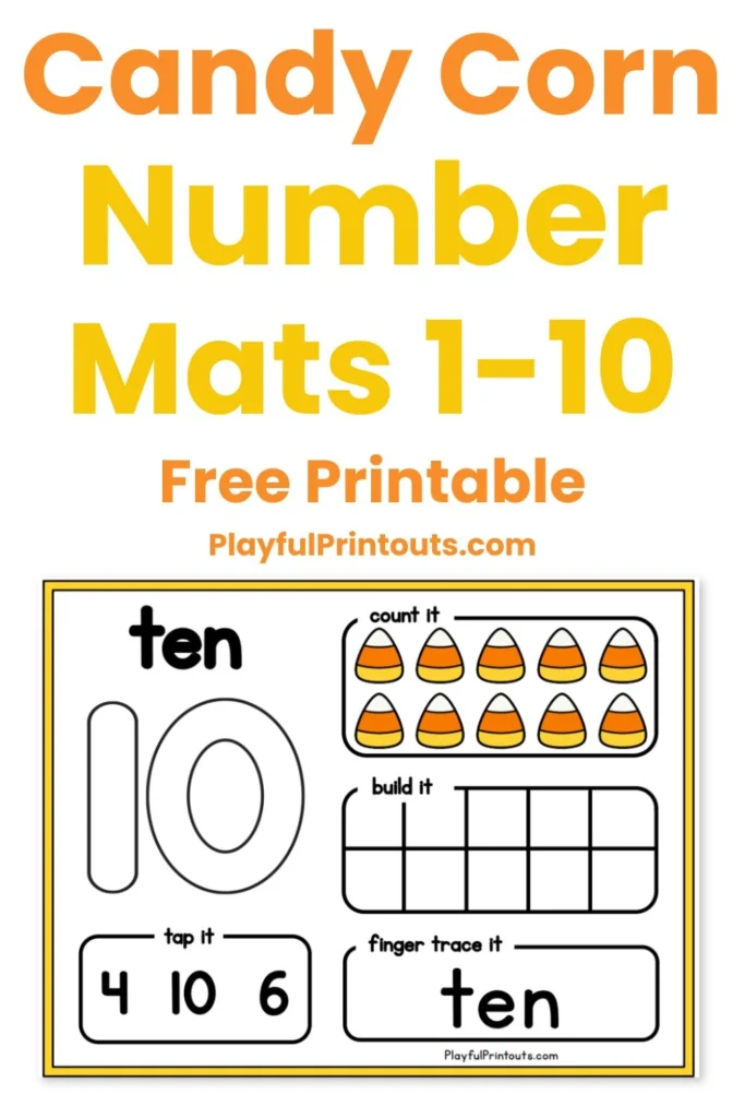 verticle image of the number 10 printable number mat sutible for pinning 